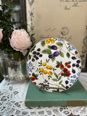 white ceramic fruit salad lunch plates Mainstays Alexandrea French country